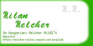 milan melcher business card